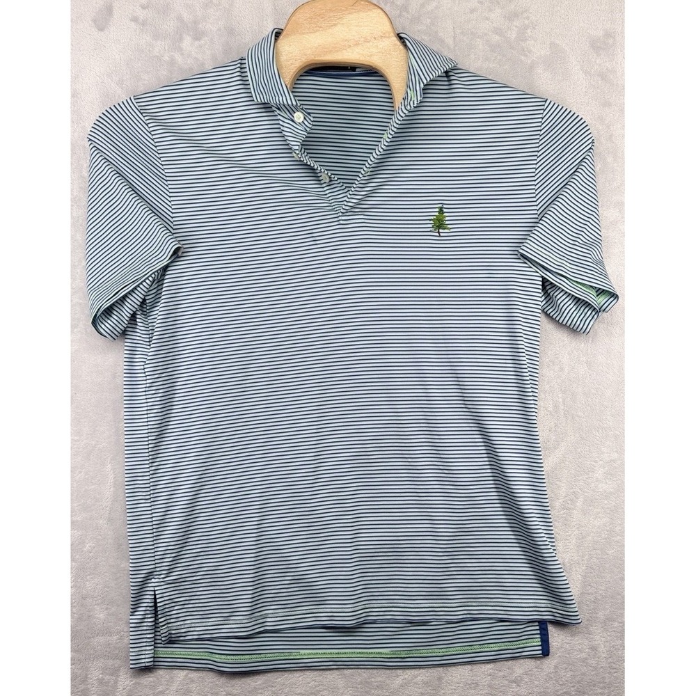 RLX Ralph Lauren Golf Performance Polo Shirt Green Striped Men's Size M